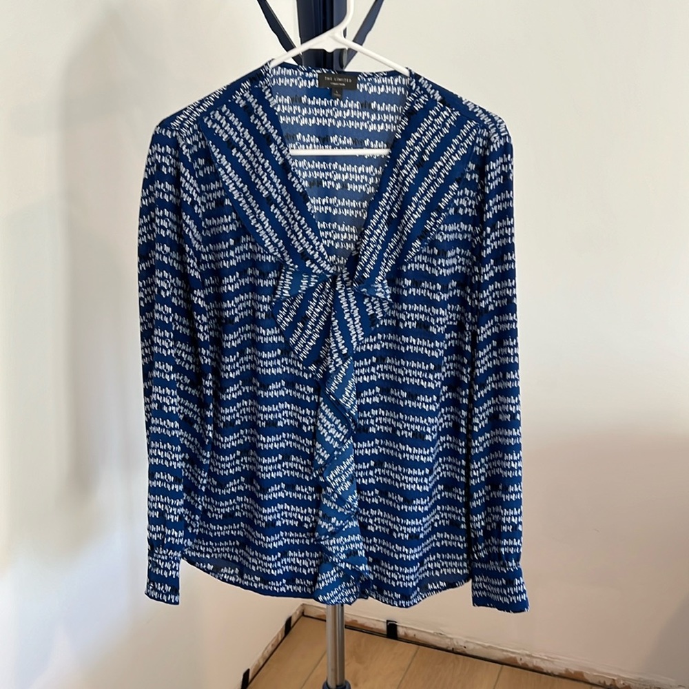 Printed, Button-down Blouse by The Limited!